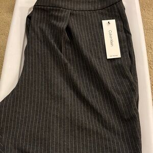 Calvin Klein Gray Pinstripe Trousers